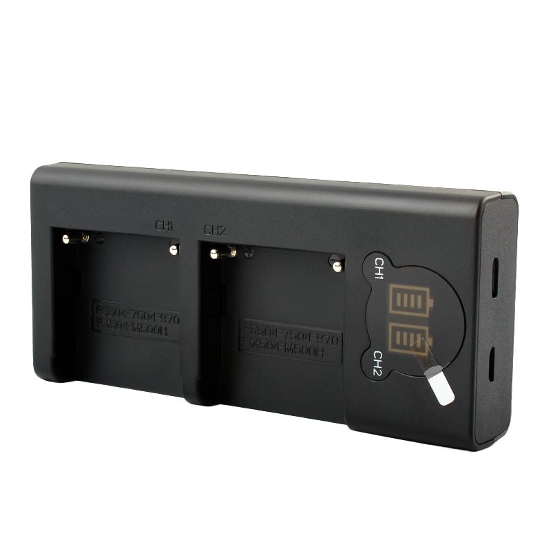 Newer Camera Battery Charger Dual Charger for Sony NP-F970 NP-F950 NP-F750 NP-F550 Battery