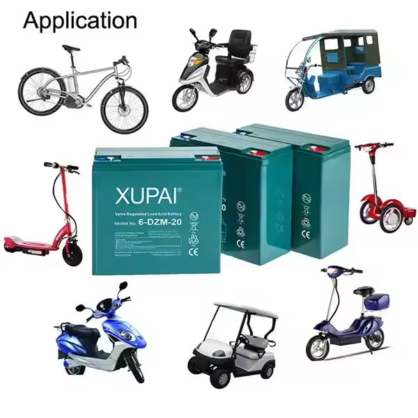 XUPAI 6 DZF 20 Gel Battery Rechargeable Deep Cycle Electric Scooter Battery 12V 20Ah