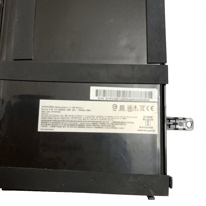 Laptop battery New Genuine BP1S2P4240L 441879100003 Battery For Getac ZX70 tablet 3.8V 30WH Notebook battery