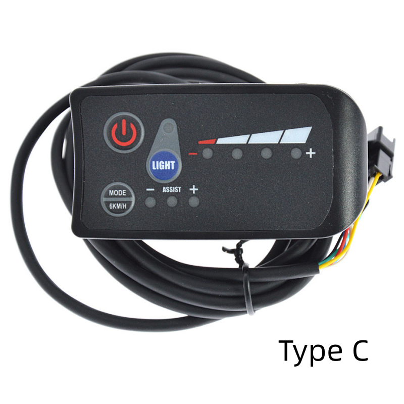 24V 36V 48V Electric Bike LED Display Battery Status Ebike Parts ABS Display Speed Regulation 810 Display Ebike Accessories