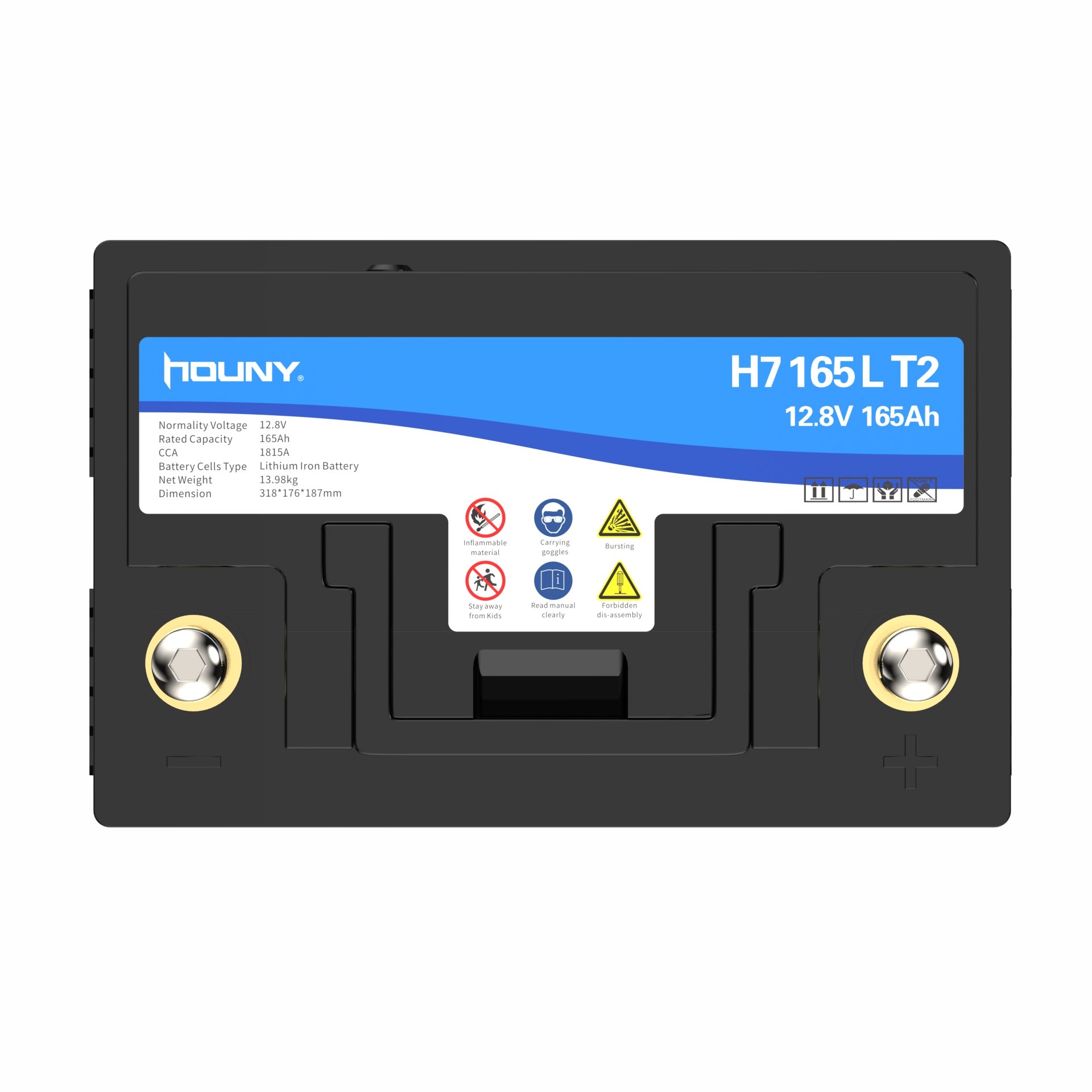 Houny excellent quality automobile start stop for car 12v 24v lifepo4 wholesale 90ah 165ah CCA1815