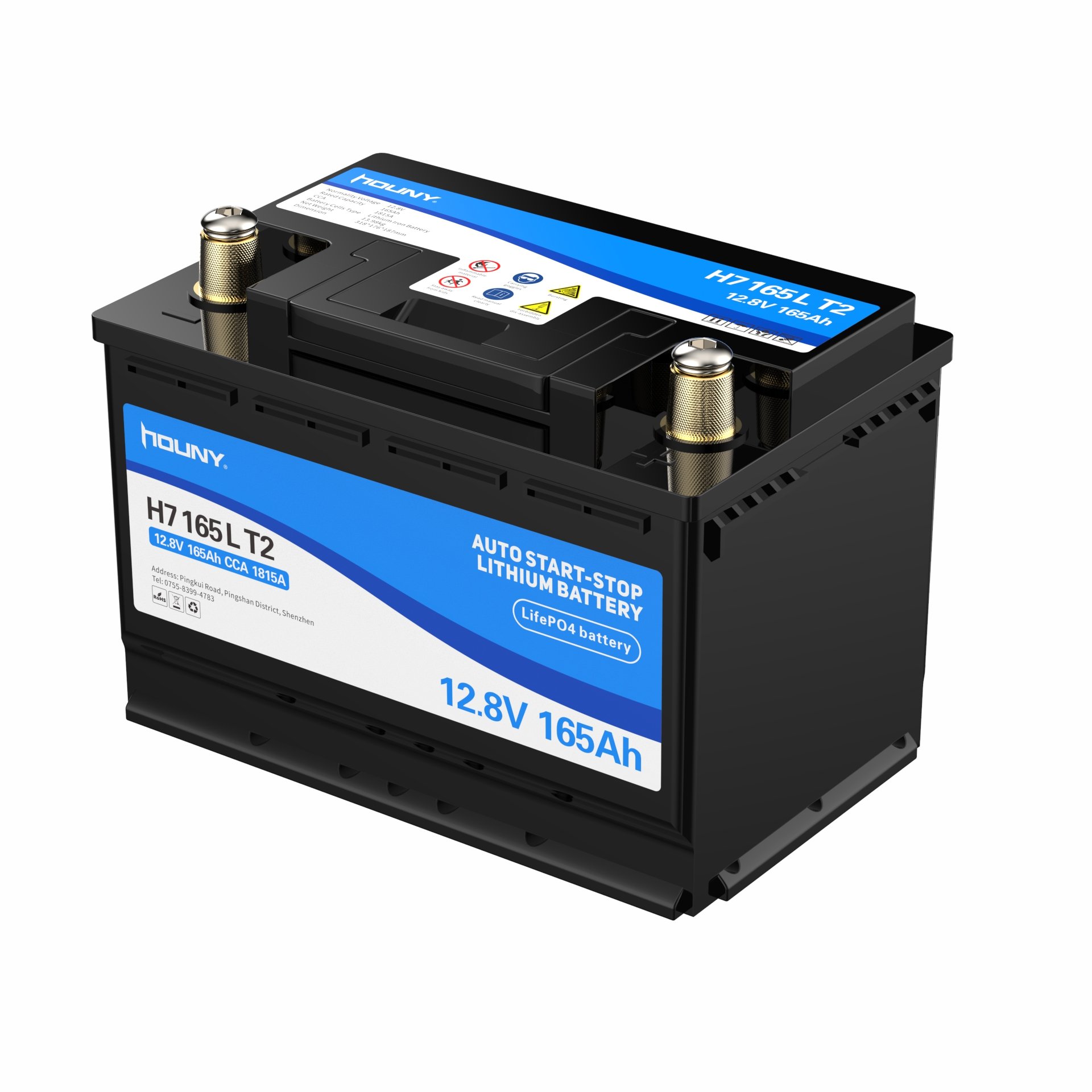 Houny excellent quality automobile start stop for car 12v 24v lifepo4 wholesale 90ah 165ah CCA1815