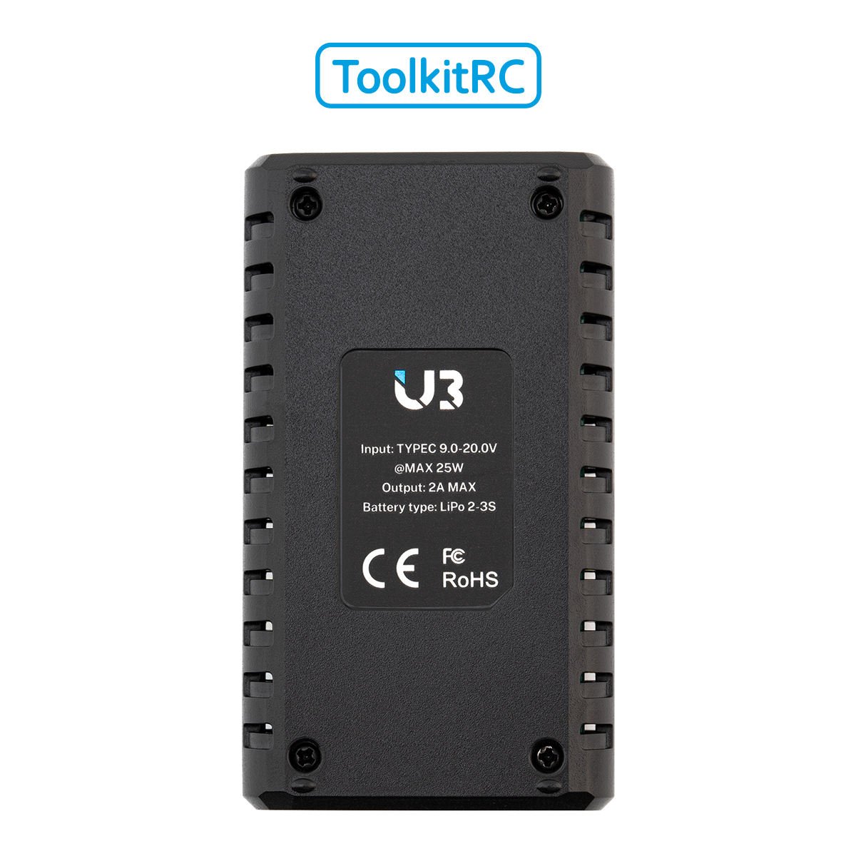 ToolkitRC U3 Type-C 9~20V 2A/20W LiPo 2~3S fast Charger for RC Car Models Aircraft Model