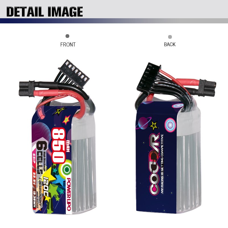 CODDAR RC LiPo Battery 6S 850MAH 22.8V HV 120C XT30 FPV Freestyle Drone Helicopter RC Racing Packs