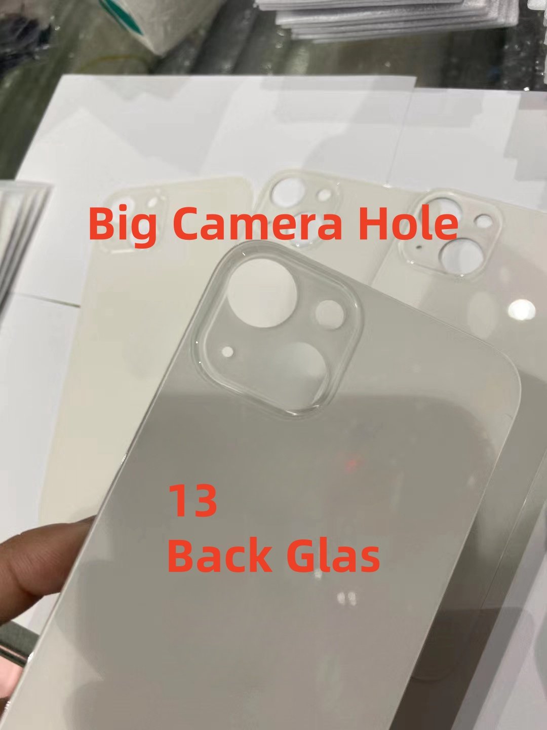 for iPhone 13 13 Mini 13 Pro 13 Pro Max Original OEM Big Camera Hole Rear Back Glass Cover Housing Replacement with Logo