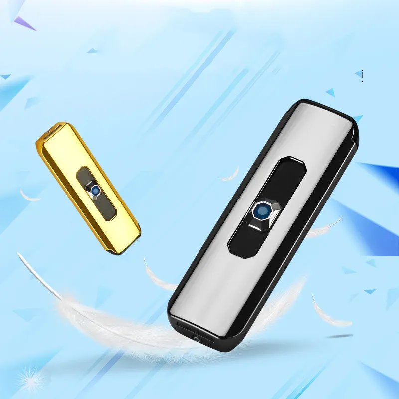 Electric USB Rechargeable Portable Windproof Smoking Accessories Tools lighters custom logo usb rechargeable electric lighter