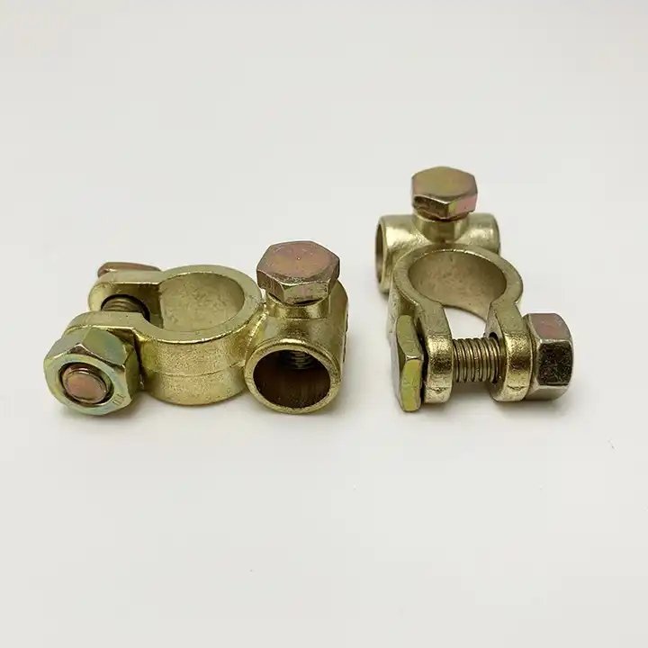 Automotive Car Top Terminals Wire Cable Clamp Terminal Factory 1pair 12V 24V Brass Connecting Cable Universal Car Accessories
