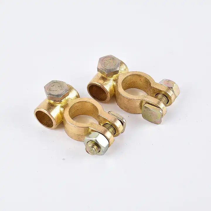 Automotive Car Top Terminals Wire Cable Clamp Terminal Factory 1pair 12V 24V Brass Connecting Cable Universal Car Accessories