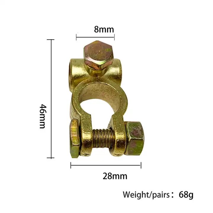 Automotive Car Top Terminals Wire Cable Clamp Terminal Factory 1pair 12V 24V Brass Connecting Cable Universal Car Accessories