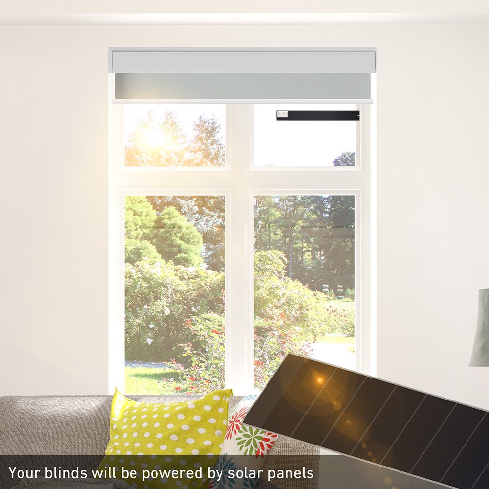 Li-ion Solar Panel Kit - Solar Panel Power for Motorized Shades Blinds and Curtains - 8.4V Easy to Install