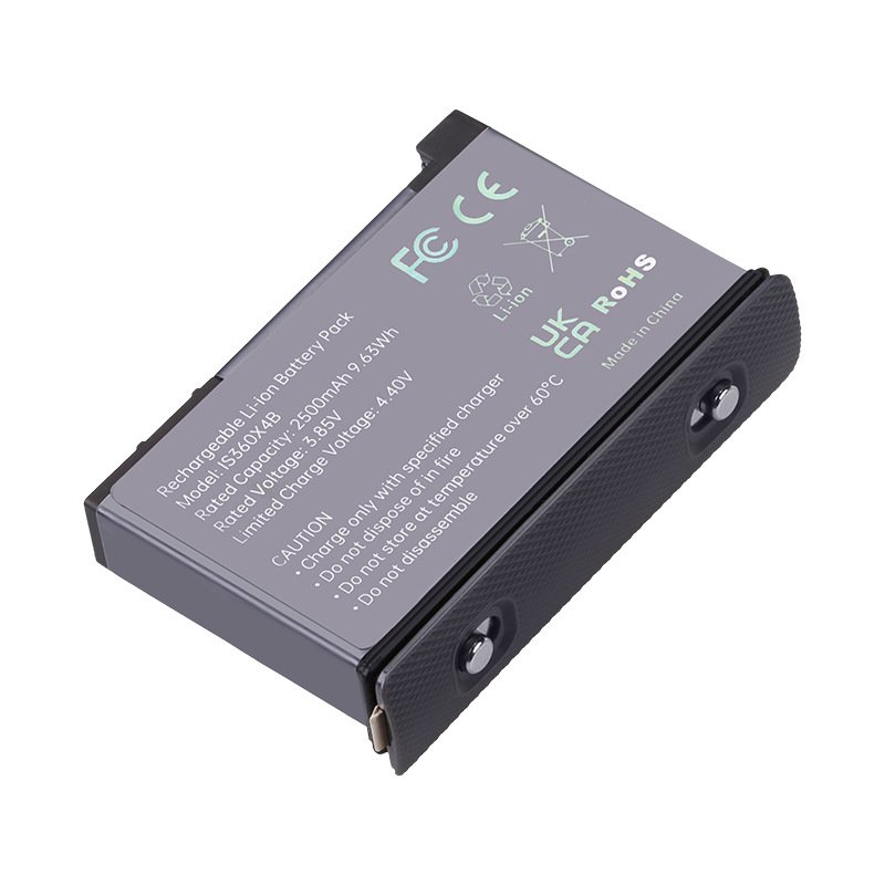 for inst360 X4 Accessory-3.85V 2500mAh Li-ion Battery Replacement Action Sports Camera Battery Made of Durable Plastic