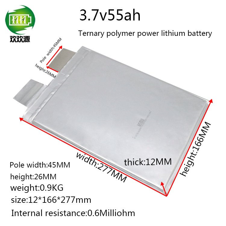 Rechargeable Li Nmc pouch cells 10ah 20ah 30ah 32ah 34ah 38ah 46ah 50ah 55ah 63ah 73ah 3.7v lithium ion polymer lipo batteries