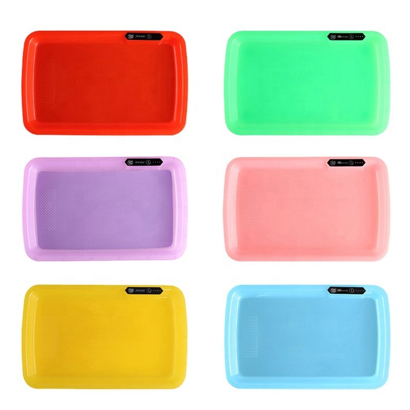 Glow Rolling Tray Custom Logo Accessories Factory Direct Sale Plastic Led Speaker Rolling Tray With Battery Tray Smok