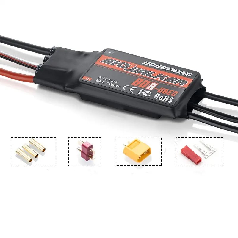 Hobbywing Skywalker series 20A 30A 40A 50A 60A 80A 100A Brushed ESC FPV Fix Wing drone RC drone Accessories for fpv Drones
