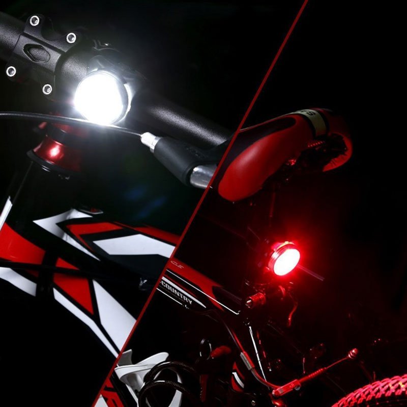 Super Bright LED USB Rechargeable Bike Light Set Headlight Taillight Combinations USB Bike Light