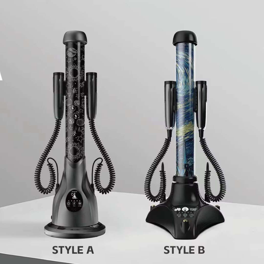 Premium Luxury Electric Hookahs Custom Logo Stainless Shisha Hookah Set with Accessories and Battery