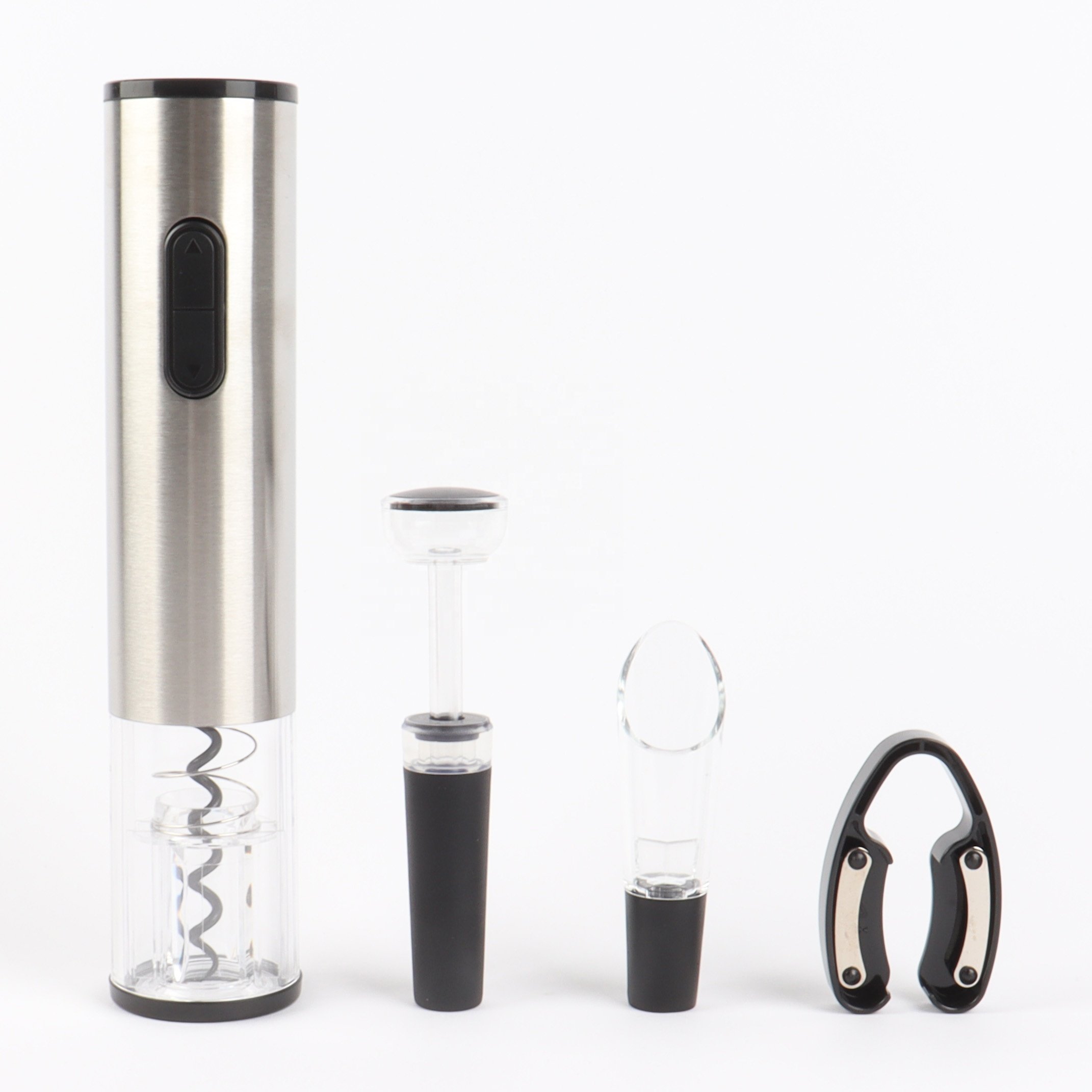 High Quality Bar Accessories Electric Wine Bottle Opener Rechargeable Corkscrew Custom Wine Opener Set Stainless Steel Metal