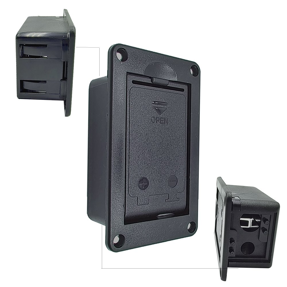 Top Selling Products 6f22 9 Volt Battery Box No Contact Flip Type Guitar Pickup Parts Accessories 9v Holder