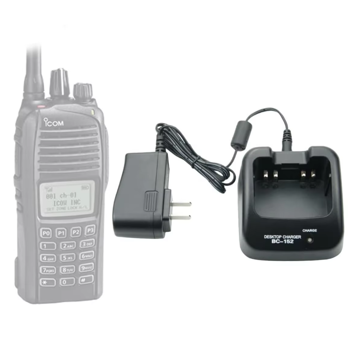 BC-152 Walkie talkie desktop charger rapid battery charger base for BP-227 BP-227L IC-F50 IC-F51 IC-F60 IC-F61 IC-M87 IC-M88