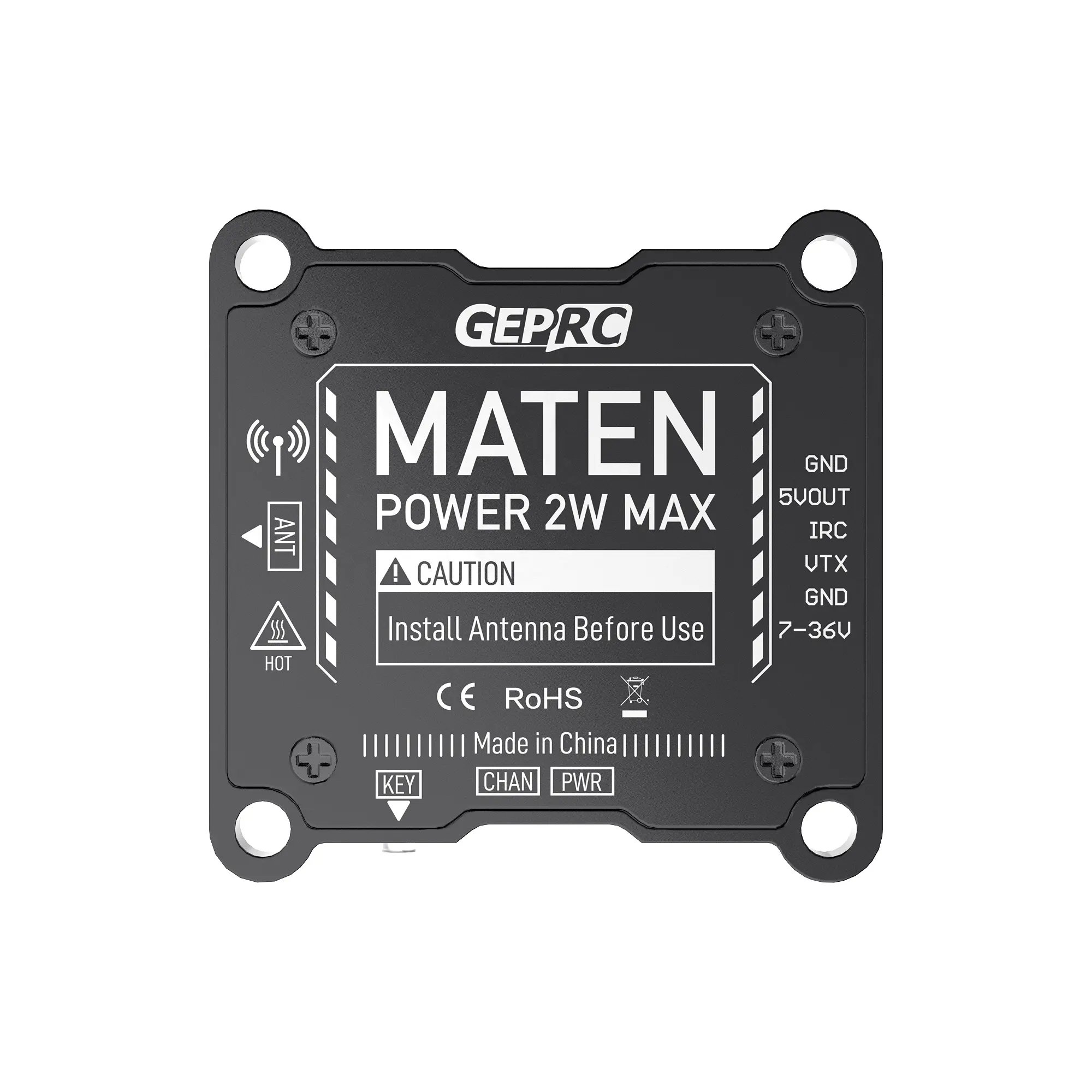 GEPRC MATEN 1.2G 2W VTX High Power Racing Drone FPV Accessories with GPS Image Video Transmission Camera Function Remote Control