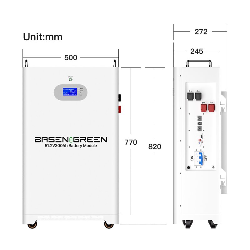 Basen 48V 51.2V 200Ah 230Ah 280Ah 300Ah Solar Lithium Battery Pack 10kwh 14Kwh 15kwh Solar LiFePO4 Energy Storage Battery Packs
