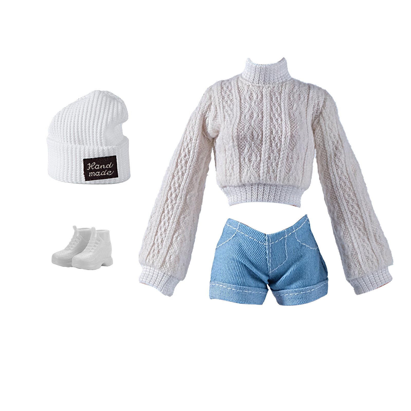 Dress up doll 30CM 1/6 doll 11-12 inch clothes set top wear pants shorts shoes and jewelry for 30 cm doll