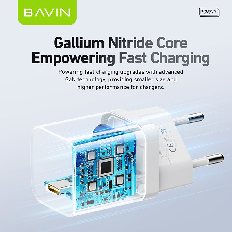 BAVIN mobile charger factory PC977Y PD30w plug eu us android usb c fast charging wall mobile phone chargers