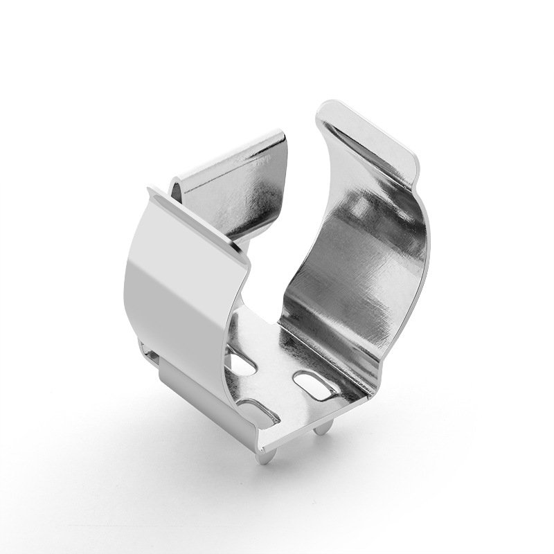 Manufacturer Stamping Parts Battery Clip Nickel-Plated Hardware Socket Lithium Battery Holder Battery Shrapnel For Flashlight