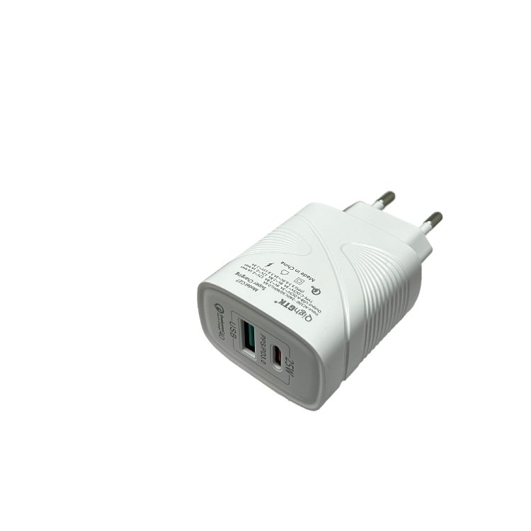 25W Charger Dual Port Wall Charger US EU Compatible Type-C USB-A Fast Charging Portable Phone Charger Mobile Phones Travel