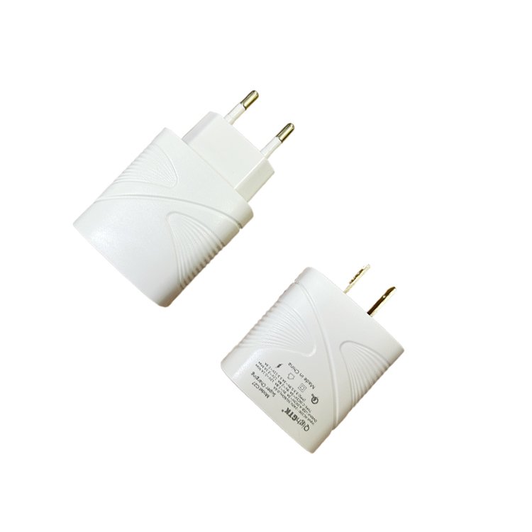 25W Charger Dual Port Wall Charger US EU Compatible Type-C USB-A Fast Charging Portable Phone Charger Mobile Phones Travel