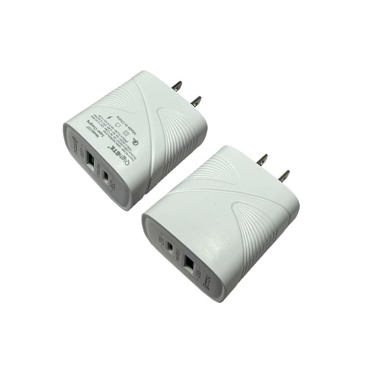 25W Charger Dual Port Wall Charger US EU Compatible Type-C USB-A Fast Charging Portable Phone Charger Mobile Phones Travel