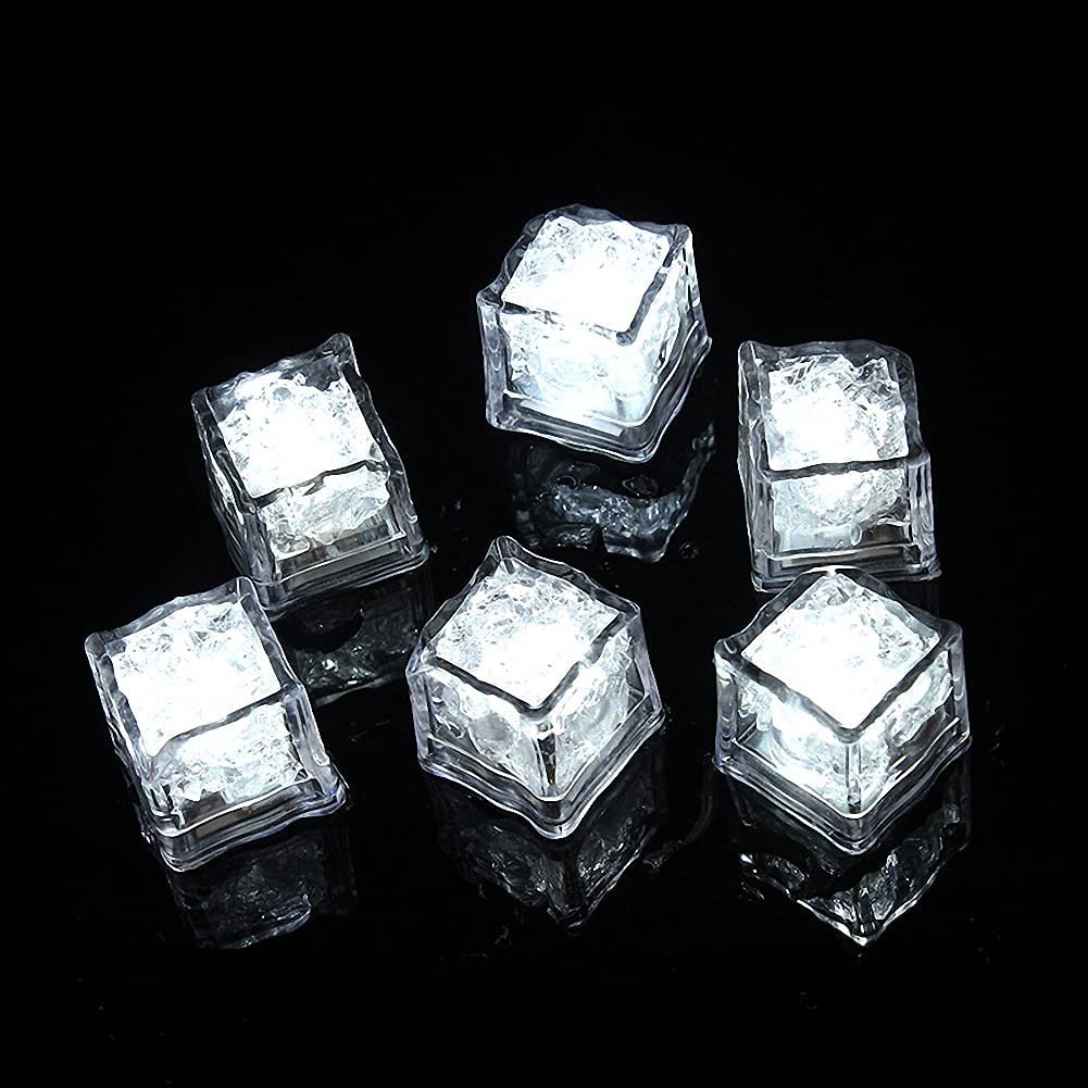 Waterproof Led Light Ice Cubes Multi Color Party Decoration Supplies Flashing Water Activated Luminous Led Ice Cube