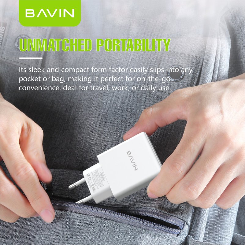 BAVIN wholesale custom PC2007Y pd 33W eu usb c portable fast charging wall mobile phone charger