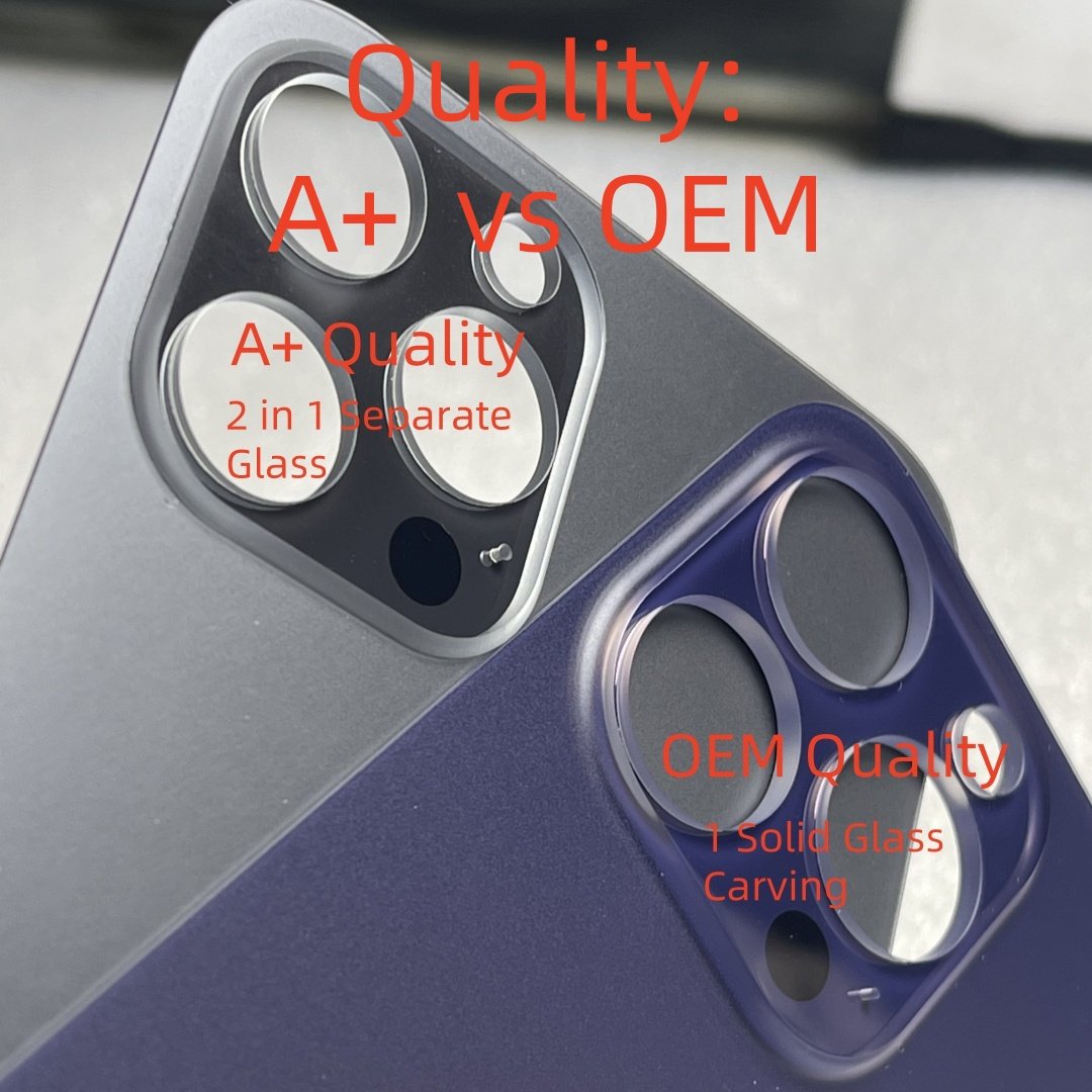 for iPhone 8 X XS Max XR SE 11 12 13 14 15 16 Mini Plus Pro Max Big Hole Original Back Glass Cover Housing with Logo