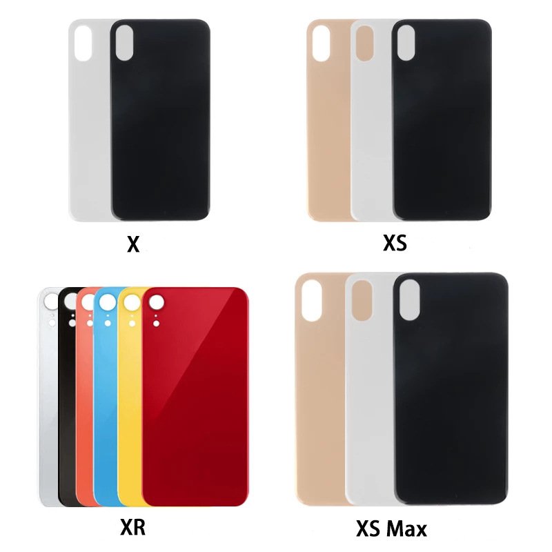 for iPhone 8 X XS Max XR SE 11 12 13 14 15 16 Mini Plus Pro Max Big Hole Original Back Glass Cover Housing with Logo