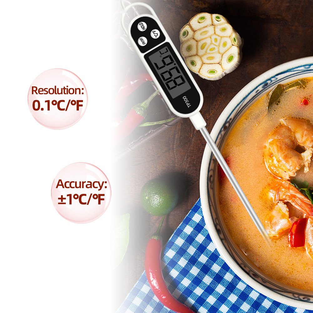 TP300 Household Digital Food BBQ Meat Thermometer Cooking Food Kitchen Probe Water Milk Oil Liquid Oven Thermometer