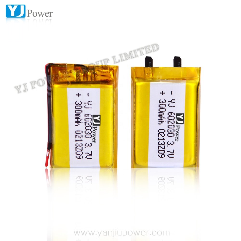 KC/CQC/CE/UL YJ 602425 lithium ion battery with 300mAh 3.7v for smart watch