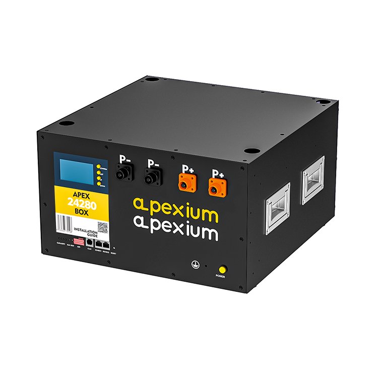Apexium 24V 8s LFP DIY Kits 280ah Lifepo4 Battery Box For Energy Storage With 24V200A BMS Without Cells DIY 24V Battery Case