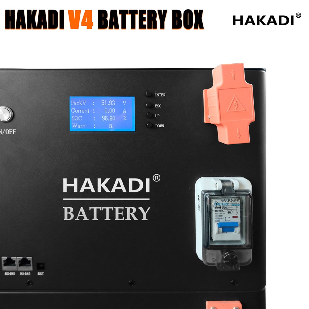 HAKADI 16S 48v 51.2V DIY Battery BOX Kits 15KW Easy Installation with 200A smart BMS for Inverter EVE 280ah REPT 280A CATL 302A