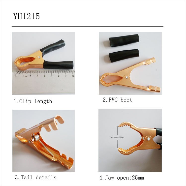 Wholesale Heavy Duty Copper Plated 50Amp Metal Alligator Clip For Different Car Charger battery Clamp