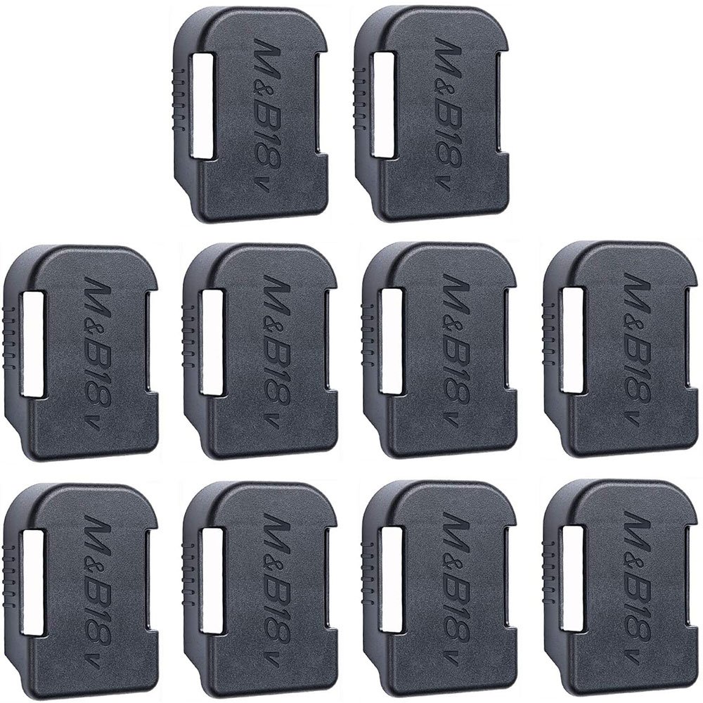 10pcs 18V battery holder battery mount Compatible with Makita/Bosch/Milwaukee/Dewalt 18V Li-Ion Battery Power Tool accessories