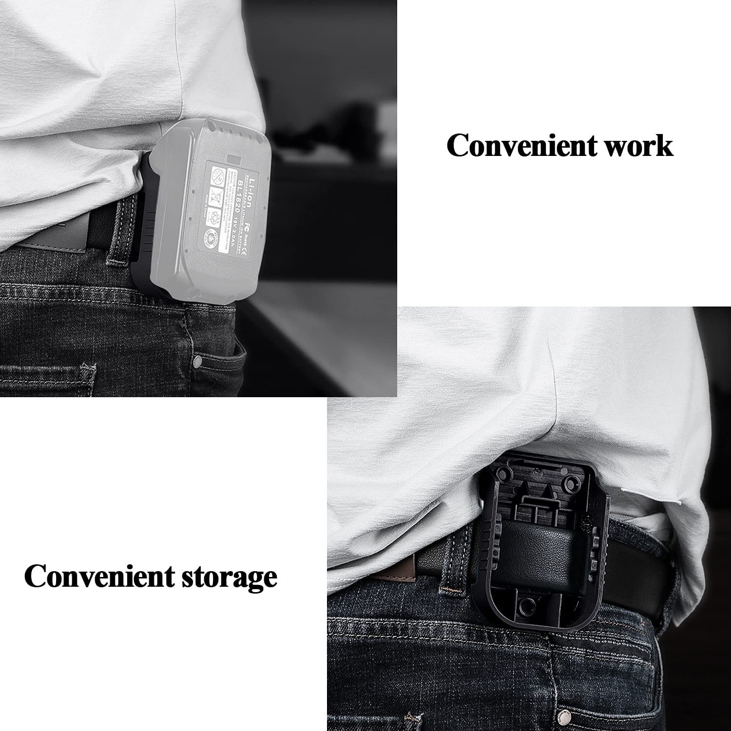 10pcs 18V battery holder battery mount Compatible with Makita/Bosch/Milwaukee/Dewalt 18V Li-Ion Battery Power Tool accessories