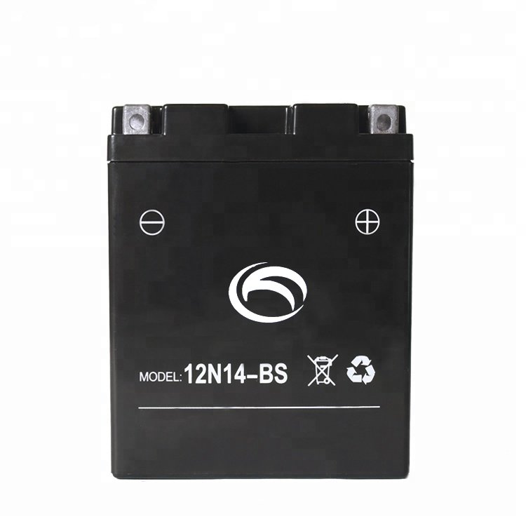 Wholesale 12N14-BS 12V 14Ah Maintenance-Free Motorcycle Cranking Start accessories batteries Free Lead Acid Sealed AGM Batteries
