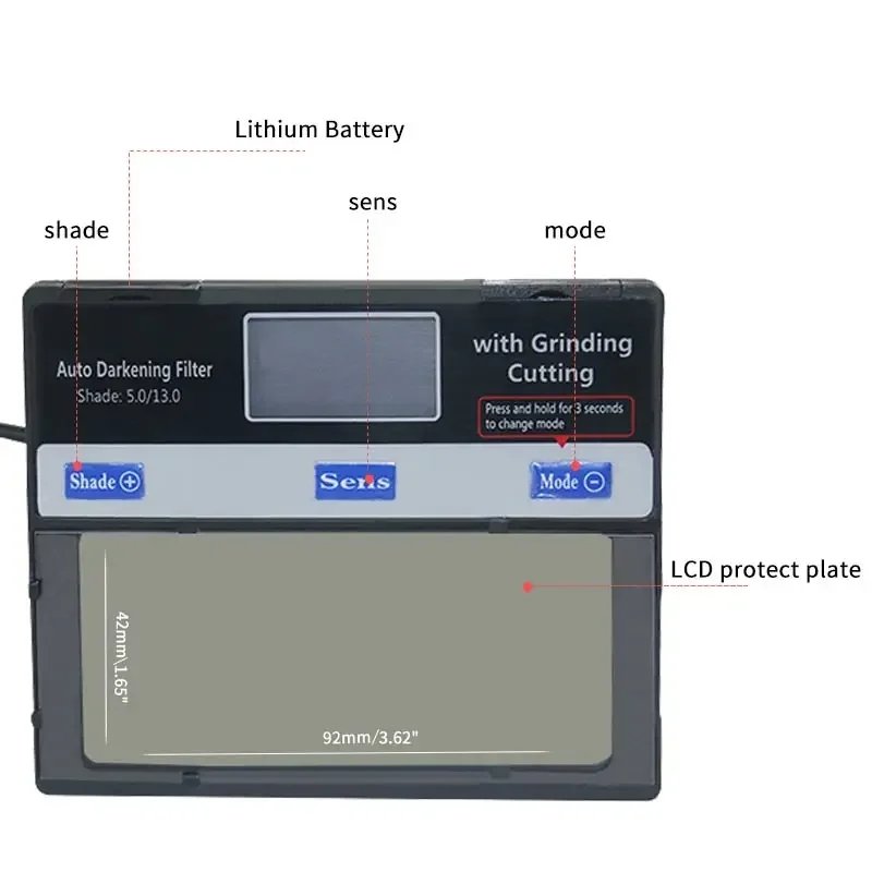 True Color Battery Solar Auto Dimming TIG MIG MMA MAG KR KC Electric True Color Welding Mask New Upgraded Smart Screen