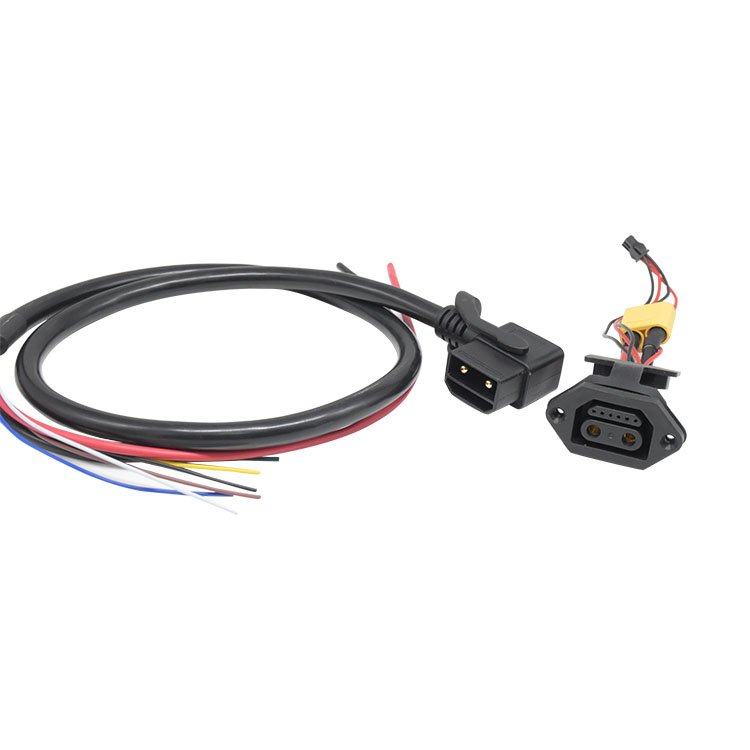 Custom Ebike Connector E-motor Ecar battery Plug Cable Charging Male And Female Waterproof 2 +6 Socket With Line
