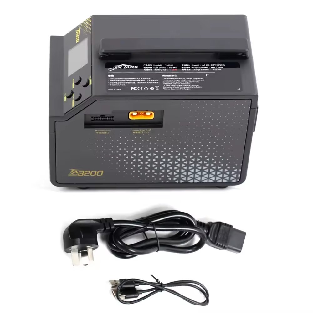 Tattu TA3200 Dual-Channel Smart Charger 60A/3200W for 6S-14S LiPo Battery for Agriculture UAV and Spray Drone Accessories