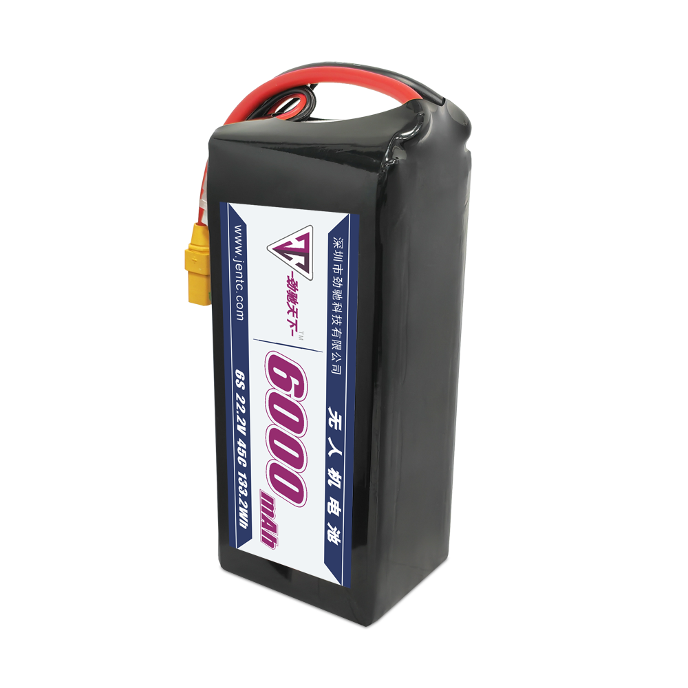 Jentc 6S 22.2v 6000mAh 45C Semi-Solid-State Drone Battery 6000mAh 45C Unmanned Aerial Vehicle Solid State Battery Accessory