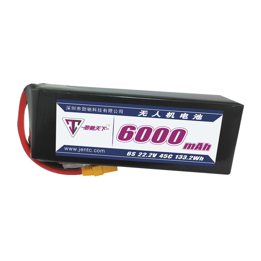 Jentc 6S 22.2v 6000mAh 45C Semi-Solid-State Drone Battery 6000mAh 45C Unmanned Aerial Vehicle Solid State Battery Accessory