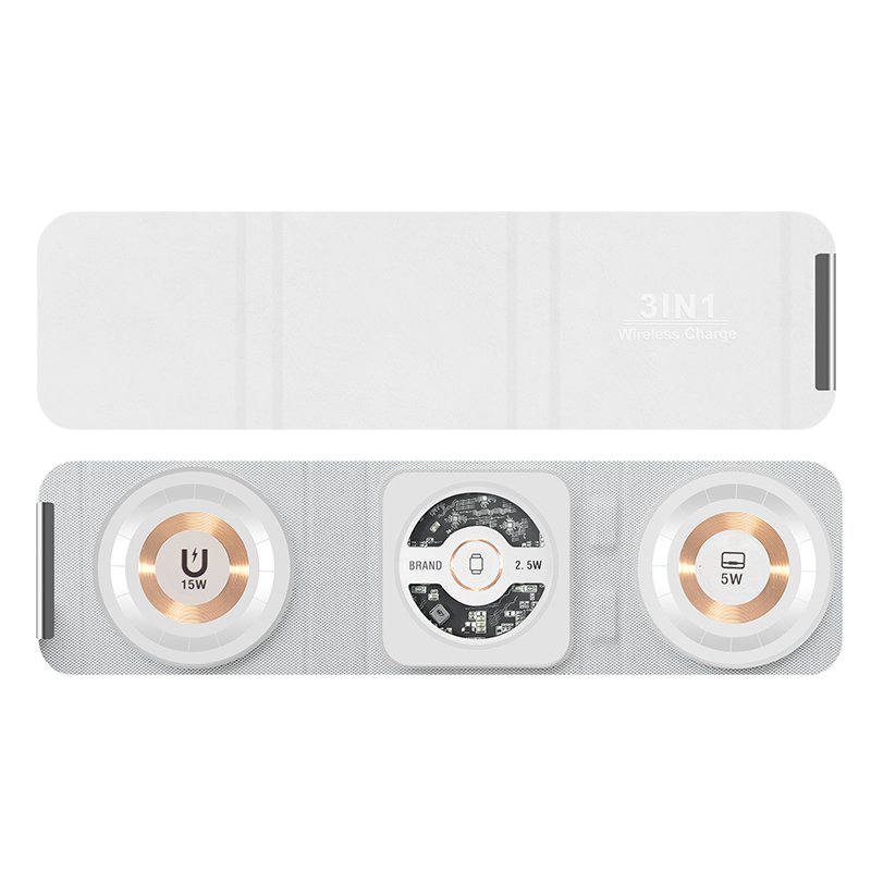 Multifunction Wireless Charger Mobile Phone & Accessories 3 IN 1 Foldable 15w Fast Charging Wireless Charger