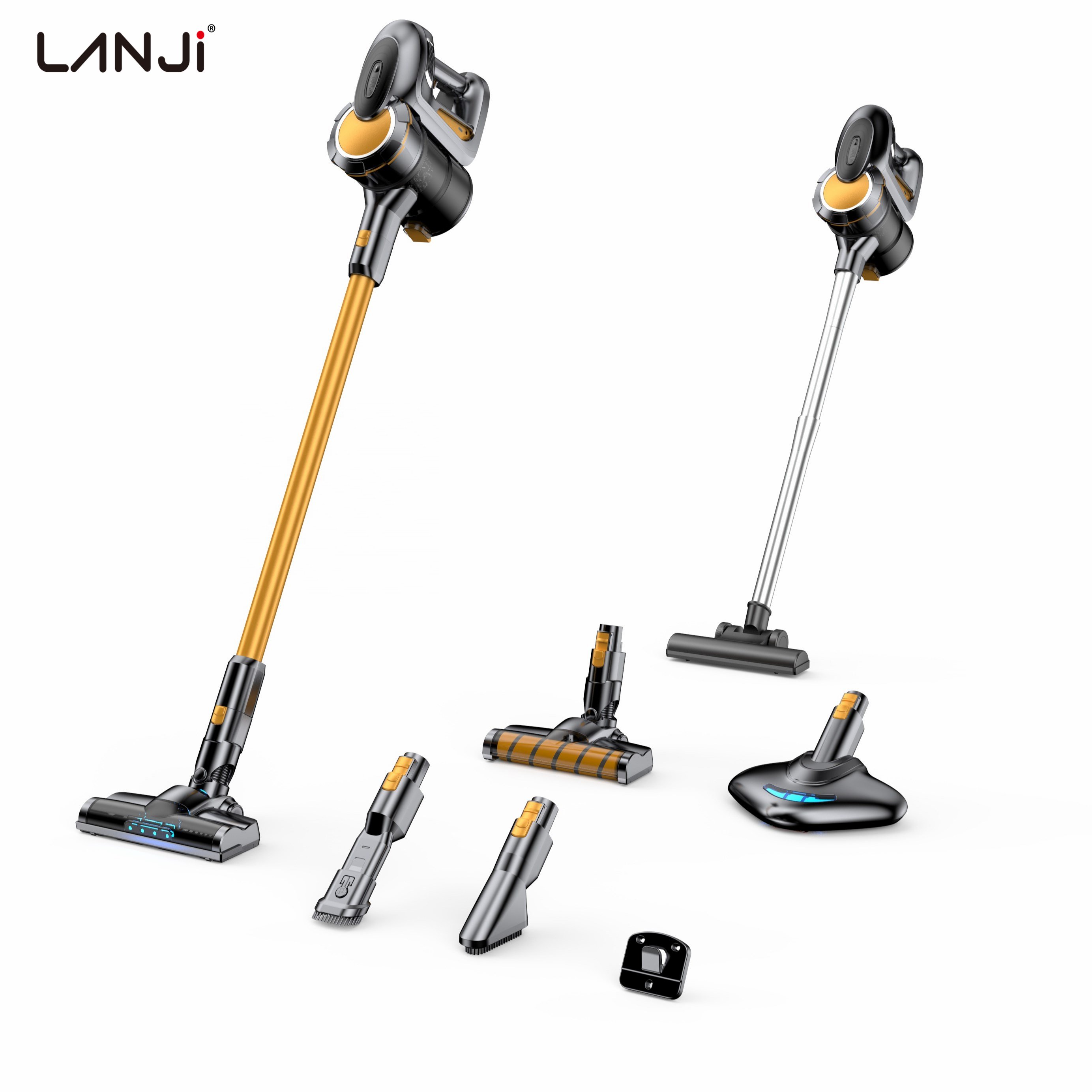OEM LANJI Electric LED Motorized Bristle Carpet Floor Brush High Quality Spare Parts Accessory Vacuum Cleaner Head Roller Brush
